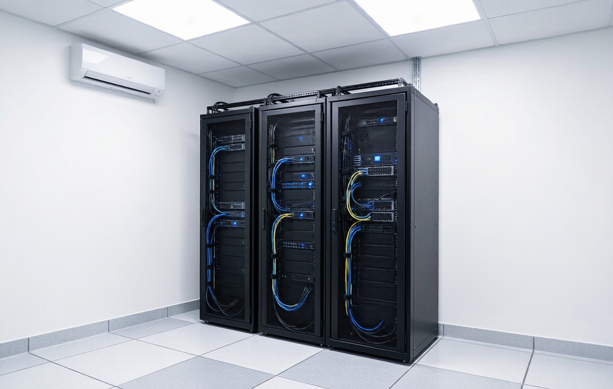 Enterprise IT room and network closet