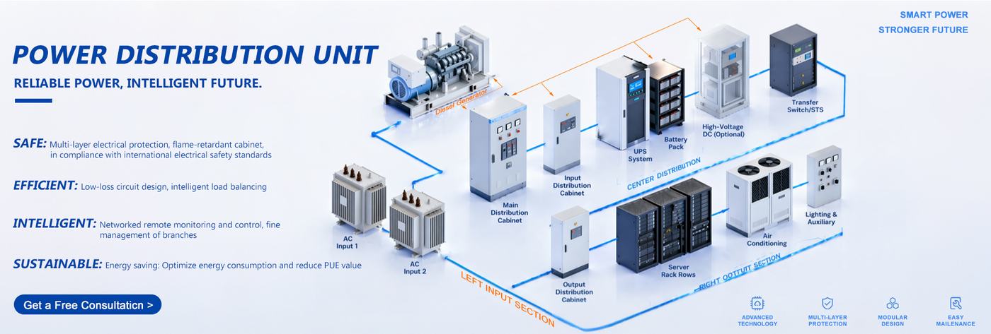 Rack PDU supplier - power distribution unit in data center power chain